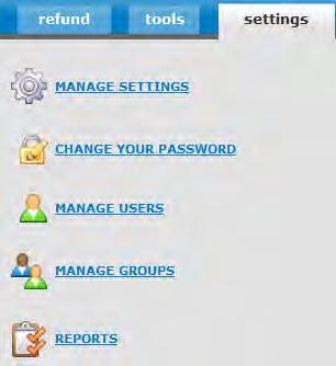 15 Part Six: Settings SETTINGS MENU The amount of customizable settings varies based on your access level.
