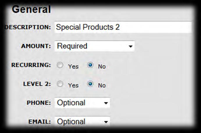 If some of these options do not appear for you, please reach out to Bluefin s Merchant Support department to