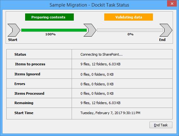 10. Once the Pre-migration validation is complete, View Results button will be enabled (as