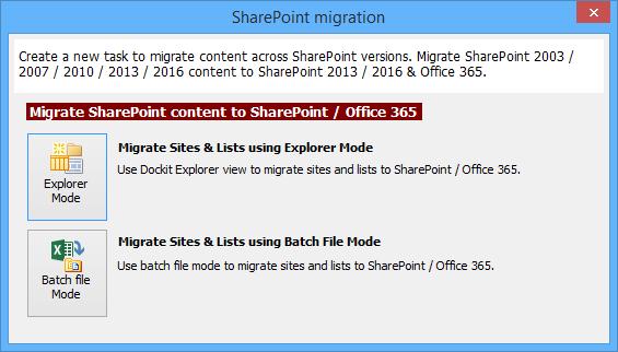 Create Task To create a task to migrate folders, files and list items along with metadata from one SharePoint list to another SharePoint list: 1.
