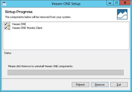UNINSTALLING VEEAM ONE To uninstall Veeam ONE, open the Start menu, go to Control Panel > Add or Remove Programs, choose Veeam ONE components you want to uninstall and click Remove.