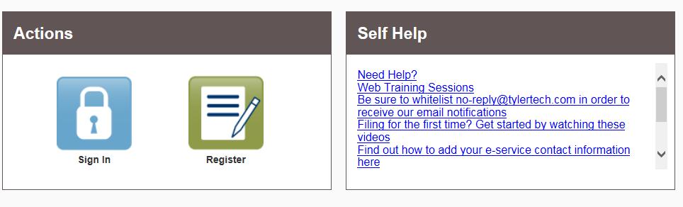 Step 3: Select Go to e-filing and other Electronic Services in the upper right hand corner.