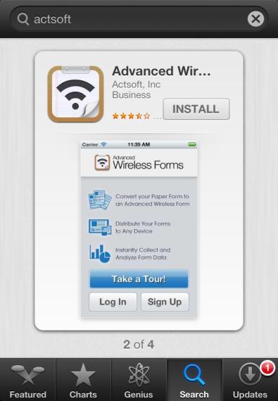 Setup Installing Advanced Wireless Forms Install the application on your handset before using Advanced Wireless Forms.