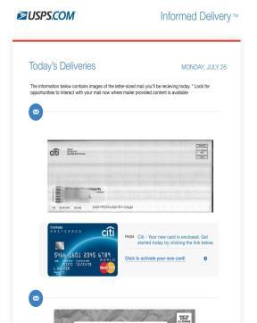 for subscribers via email or dashboard Consumer gets convenience of digital preview of physical