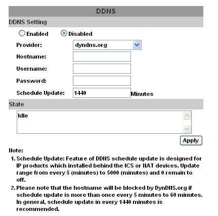 VIDEO SERVER supports DDNS. It uses dynamic IP to redirect IP and connects with the video server. VIDEO SERVER supports three kinds of DDNS servers, including: www.dyndns.org, www.ddns.camddns.
