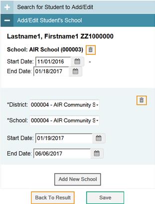 AIR Community School from March through May. The different administration timelines are present within the gray area above the student enrollment timelines; i.