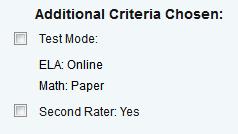 Understanding the TIDE User Interface Referring to Figure 26, TIDE retrieves student records that match both of the following: Test mode for English language arts (ELA) is online or test mode for