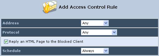 MP-20x Telephone Adapter 13. Security 2. Click the New icon; the screen 'Add Access Control Rule' opens (refer to the figure below). Figure 13-4: Add Access Control Rule 3.