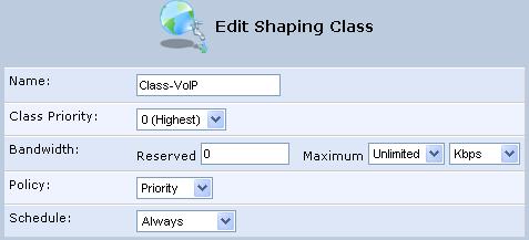 Edit the shaping class, by clicking the Edit icon corresponding to the class that you added; the 'Edit Class' screen opens (refer to the figure).