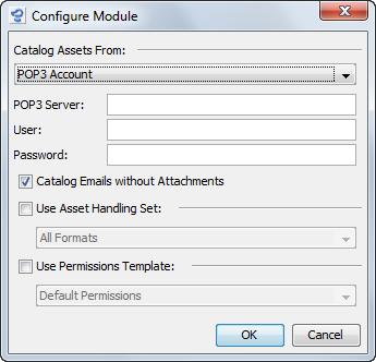 Cumulus can check a standard POP3 email account and retrieve and catalog any email it finds.