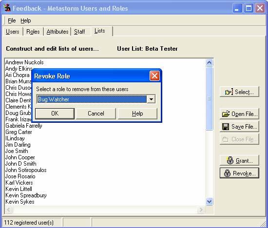 Administration Guide Figure 64: Add Users 3. Select the role you want to grant to these users from the drop-down list, and then click on the OK button.