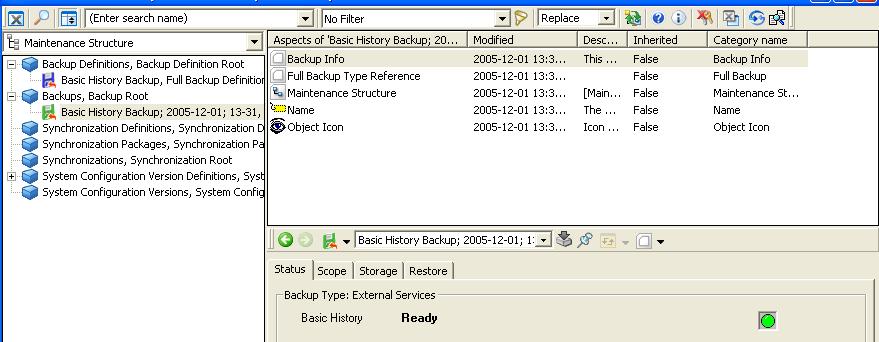 Basic History Service Data Section 6 Backup and Restore 2. Restore the directory /ctk/800xataglists using Windows Explorer.