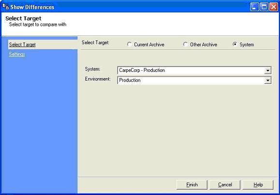 Section 5 Import/Export The Main Menu, Toolbar and Context Menus another archive or a running system. See Figure 11.