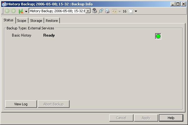 Section 6 Backup and Restore 800xA System Backup The backup will now be started. A dialog will appear, confirm the backup with OK. You can see the backup progress in another dialog. See Figure 45.