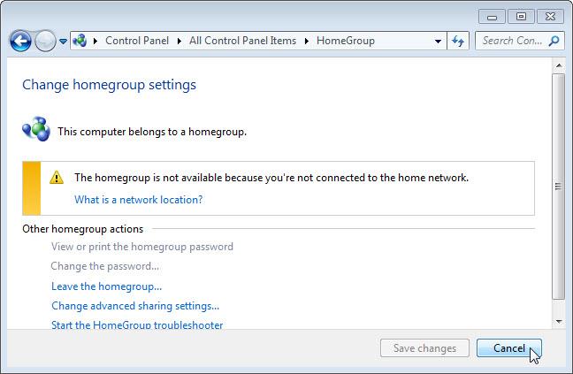 Step 8: Verify the availaibility of a Homegroup. a. On computer02, click Start > Control Panel > HomeGroup. Why is Homegroup not available?