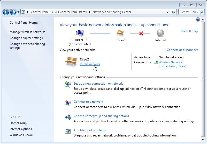 Navigate to the Control Panel > Network and Sharing Center > Verify that you are in private network.