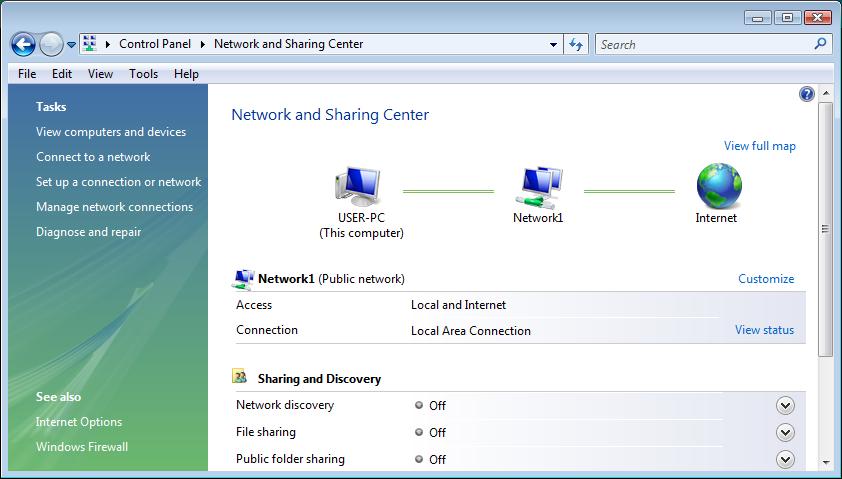 b. Click Customize to set network settings. c. Click Private to allow network discovery.