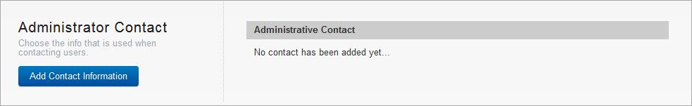 The contact is added to the Administrator Contact section. 15. At the top of the page, toggle LDAP Authentication to ON, and then click Test LDAP Connection.