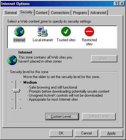 Setting examples: OS/Browsers Appendix Windows 95/