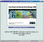 1 and the launch page for Cisco SDM. The http:// prefix can be used if SSL is not available.
