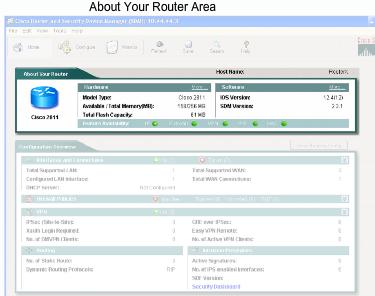 About Your Router Area The area of the SDM page that shows: Host Name - It shows the