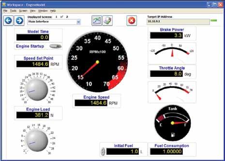 com/engine_model Figure 14: NI VeriStand System Explorer with the engine model NI VeriStand also provides tools for managing the system I/Os, test procedures and data logging through a series of