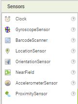 Components: Sensors OrientationSensor: provides information about device position in space (when not moving)