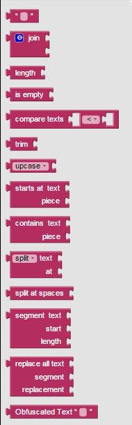 Built-in blocks: Text Text blocks provide