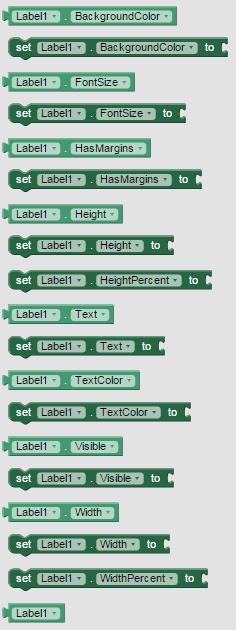 Other component blocks: accessors and mutators Component properties can be accessed and