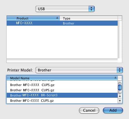 Printing and Faxing f Choose the printer name and