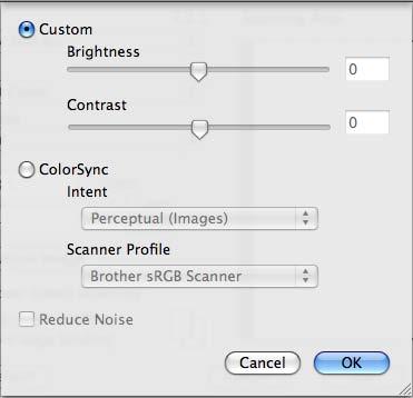 Scanning Adjusting the Image 8 Brightness Adjust the setting (-50 to 50) to get the best image. The default value is 0, representing an average, and is usually suitable for most images.