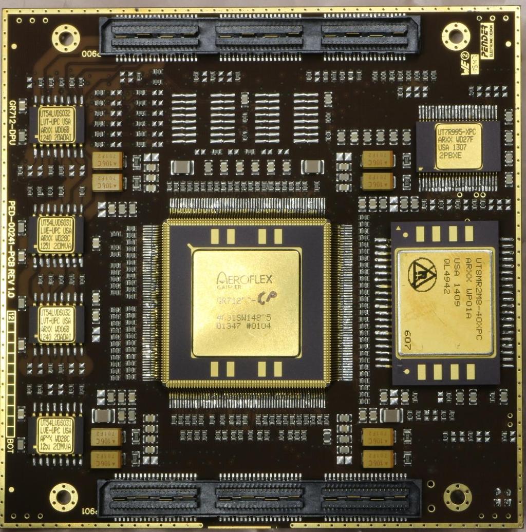 DPU hardware Bottom side GR712RC CPU 2x120pins high-speed connectors 3.3V 1.