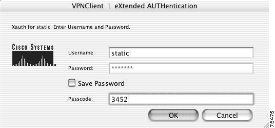 Chapter 5 Establishing a VPN Connection Choosing Authentication Methods Check the Save Password check box if you do not want to be prompted for your RADIUS password each time you start a VPN session