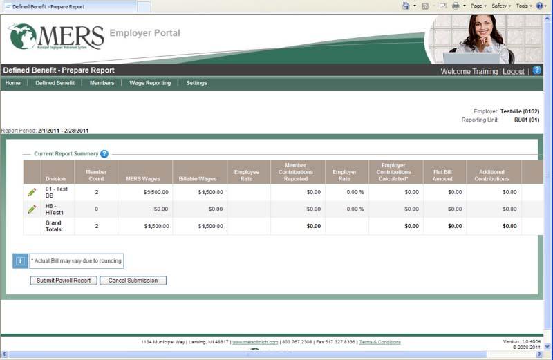 Manually Enter a Payroll Report (cont.