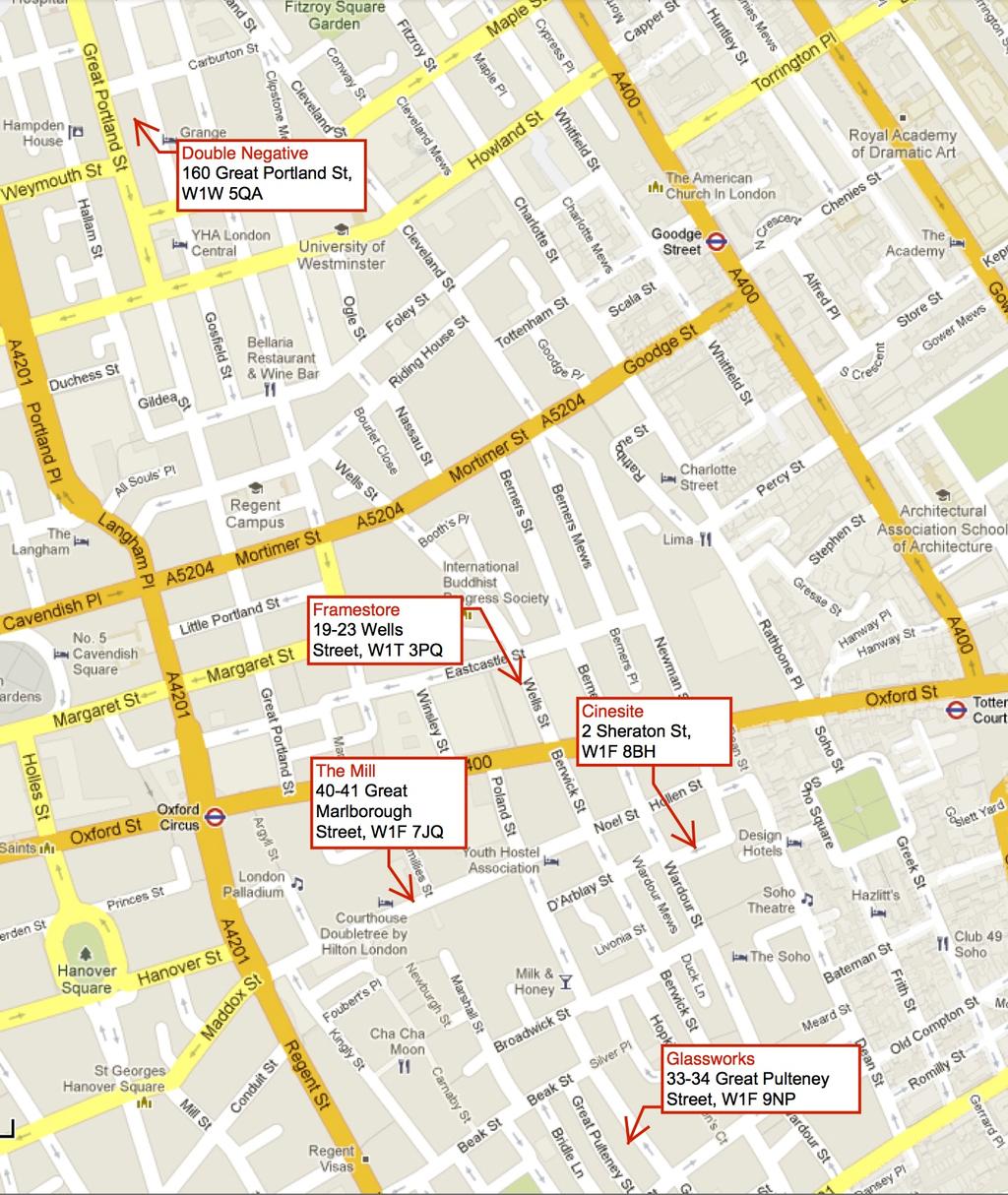 London W1 Street Map