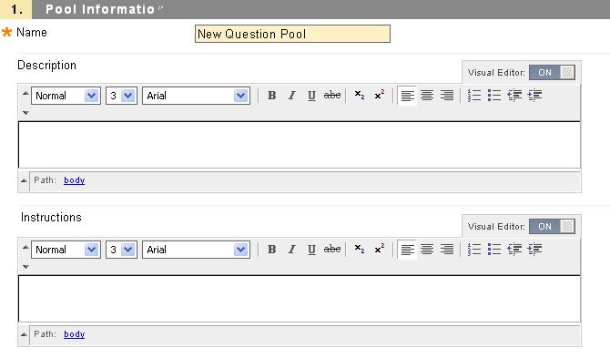 When the question creation page appears, complete the Question, Answers and Feedback sections. (Refer to the individual question tutorials for details about each question type). 8. Click Submit.