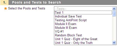 Tests will appear first, scroll further down to see the ---Pools-- section. 5.