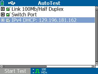 Select the IPv6 box to test using IPv6 Press the go back