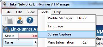 14. Create a Screen Capture Document LinkRunner AT s