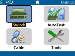 Prior Screen Indicates Transmit and Receive User configurable AutoTest USB