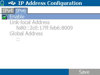 IPv6 configuration Select Enable to