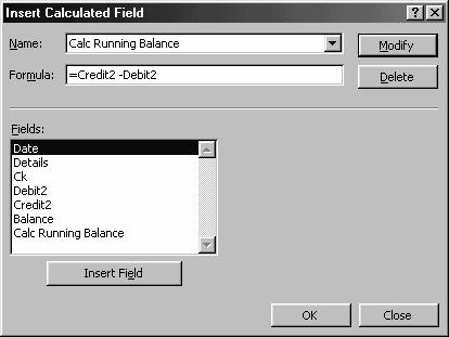 Chapter 22: PivotTable 342 Adding a running balance column Adding a running balance column involves adding a calculated field and changing the