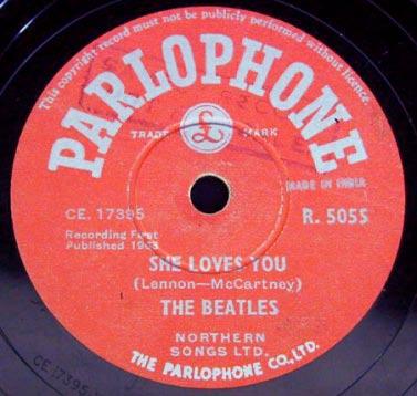 Red Parlophone Label With Parlophone in Center and Incorporated in England at Top Beginning in mid-1964,