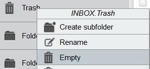 Right click the Trash icon and select Empty, to finish deleting the messages in the trash folder. 6.