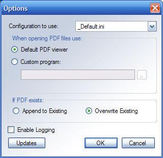 PrimoPDF Program Options PrimoPDF s Program Options enable you to control how the program operates. To set PrimoPDF Program Options 1. From the PrimoPDF window, choose Options. Figure 11.