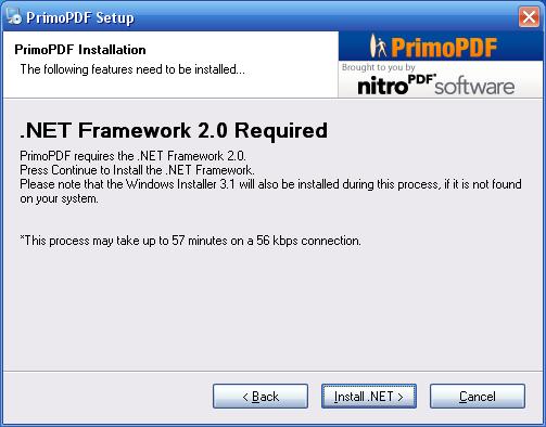 Getting Started To install PrimoPDF, your computer should be equipped with the following: Microsoft Windows 2000, Windows NT, Windows XP, Windows Server 2003, or Windows Vista.