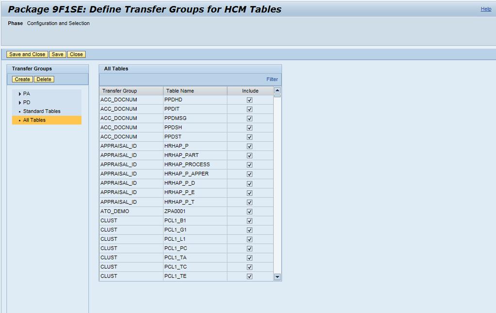 view. You can create a new transfer group or edit an existing transfer group.