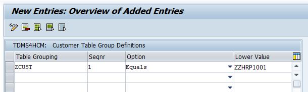 Figure 26: Example Definition of a Z Table Save your entries. A dialog box opens where you can enter the transport request number.