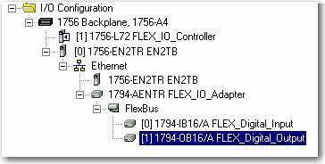 Rack Optimized Discrete I/O 33 4. Click OK to save the configuration. The digital input module appears in the I/O configuration indented under the 1794-AENTR adapter.