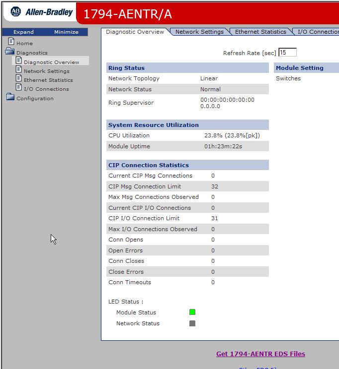 Adapter Web Dialogs 59 Work with the Diagnostics Pages To work with the Diagnostics options, follow these procedures. 1.